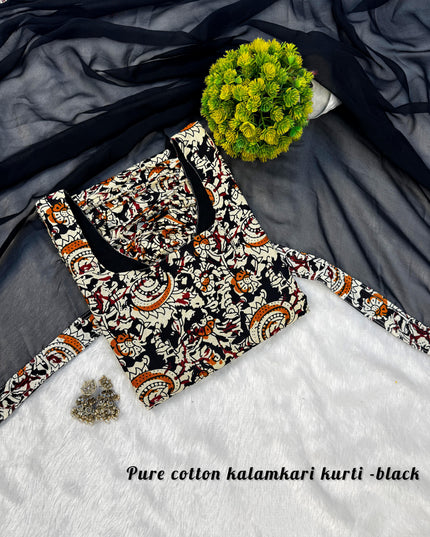 KALAMKARI TOP WITH DUPATTA