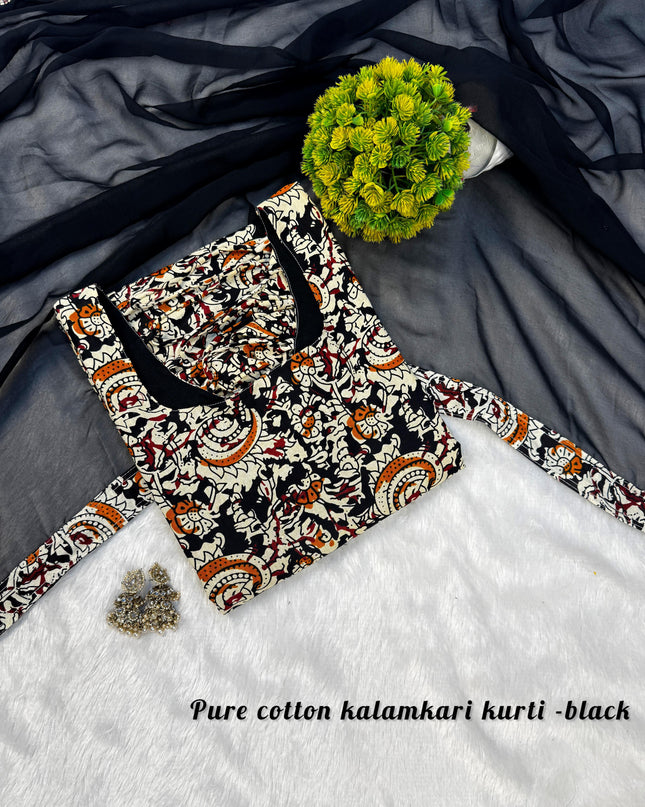 KALAMKARI TOP WITH DUPATTA