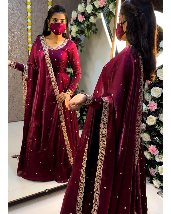 Space Silk Anarkali