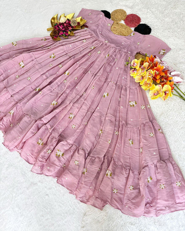 mul chanderi glamourus frocks