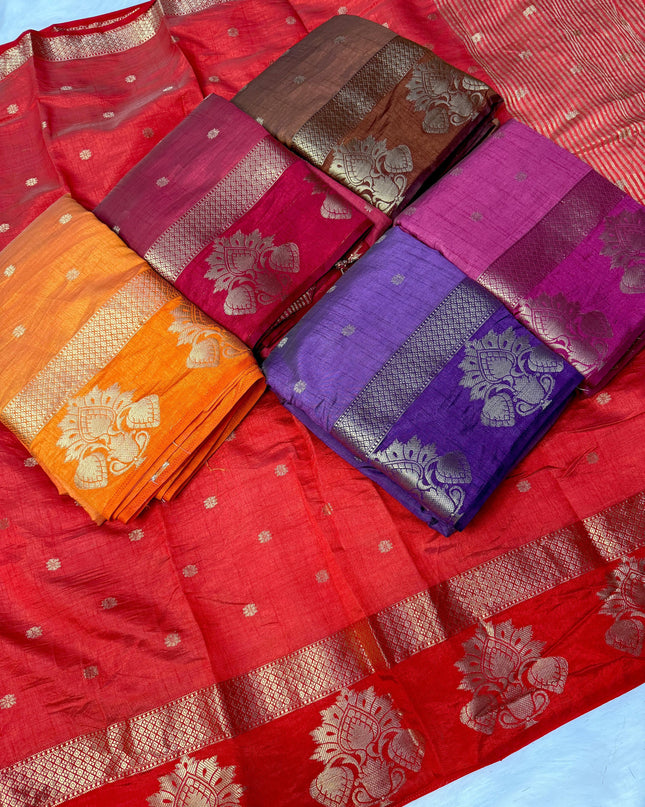 soft tusser saree