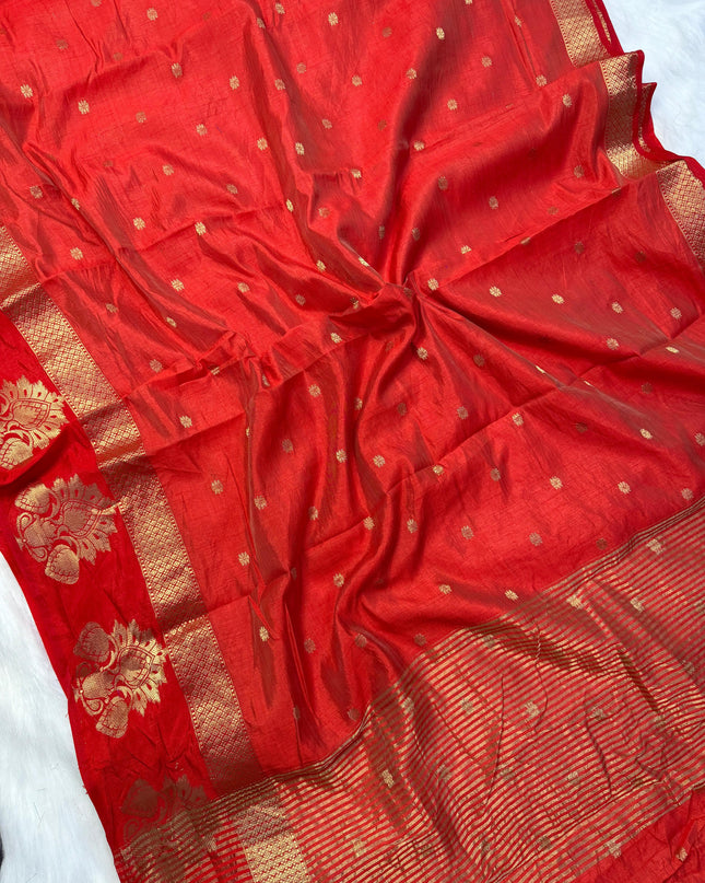 soft tusser saree