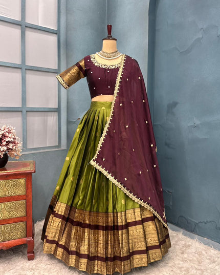 Kanjivaram silk Lehanga