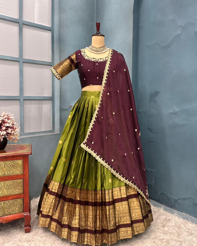 Kanjivaram silk Lehanga