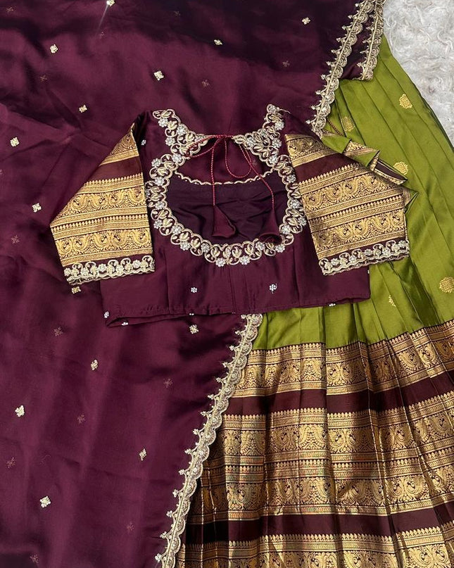 Kanjivaram silk Lehanga