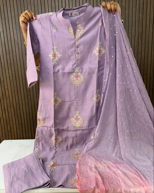 Chinese collar 3 piece sets
