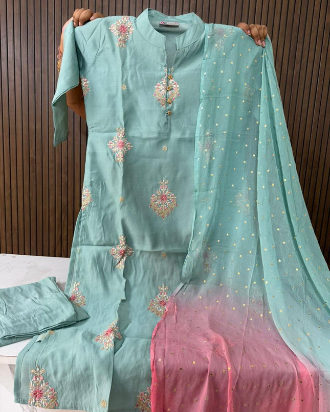 Chinese collar 3 piece sets