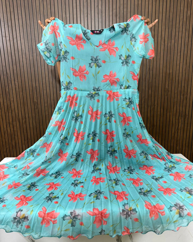 Imported Shimmer Georgette Frocks