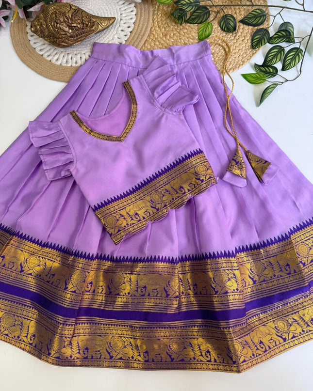 KANCHI COTTON KIDS LEHENGA