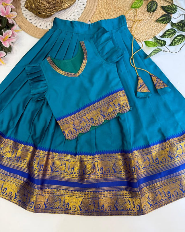 KANCHI COTTON KIDS LEHENGA