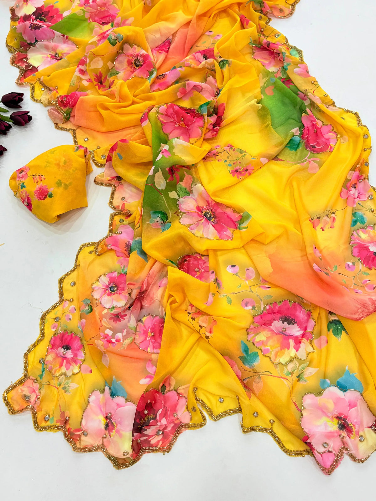 Georgette Work Saree