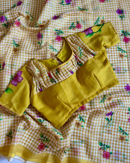 Mal Cotton Saree With Digital Print