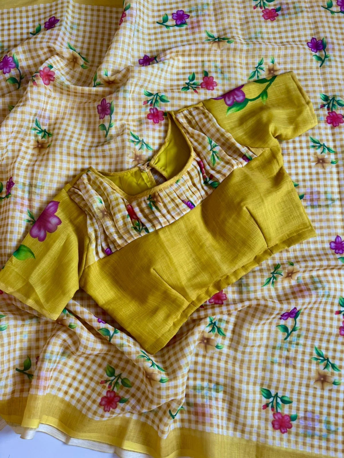 Mal Cotton Saree with Digital Print