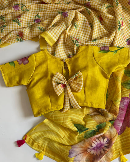 Mal Cotton Saree With Digital Print