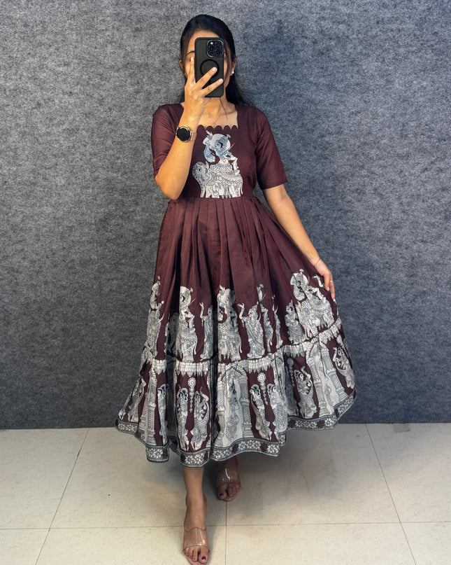 Khalahasti Kalamkari Pure Kota Cotton