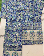 Royal blue base with green / M
