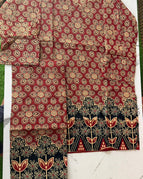 deep red base with black / M