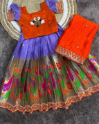 orange with lavender / 1