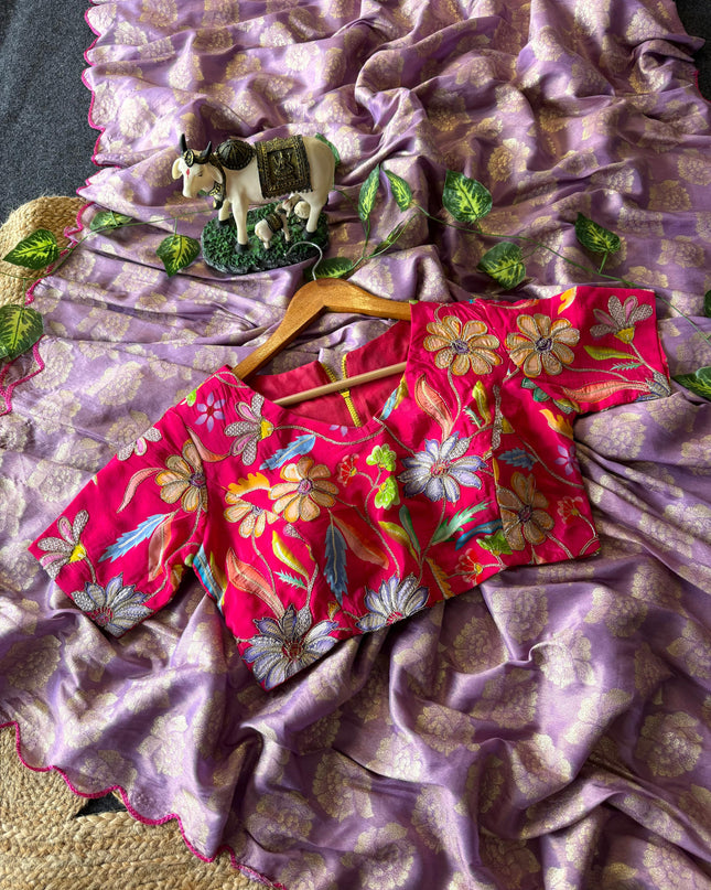 DESINER SAREE WITH STITCHED BLOUSE