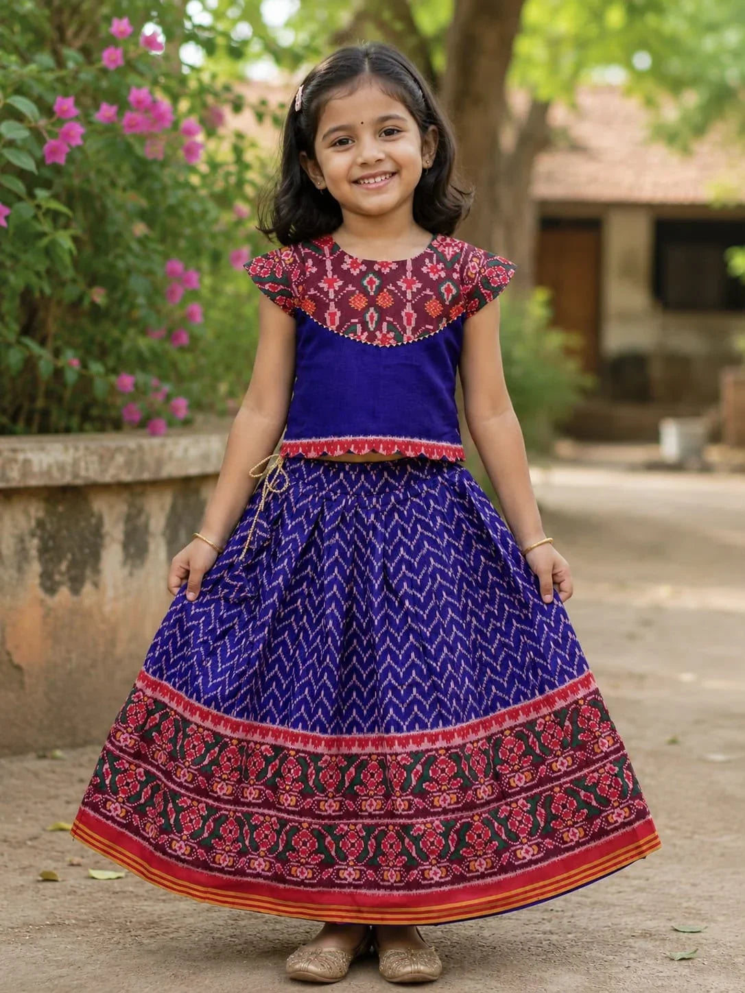 Patola Silk Kids Lehenga