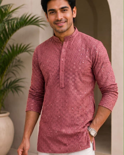 mens short kurta