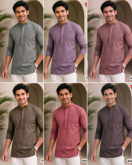 mens short kurta