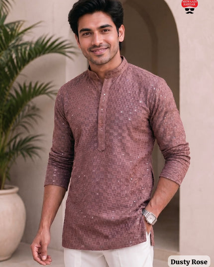 mens short kurta