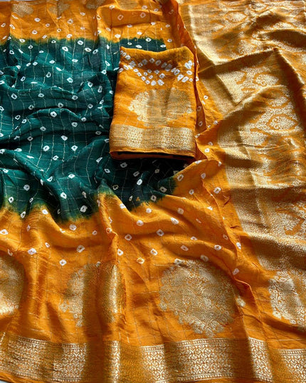 BANDHINI KHADI GEORGETTE SAREE