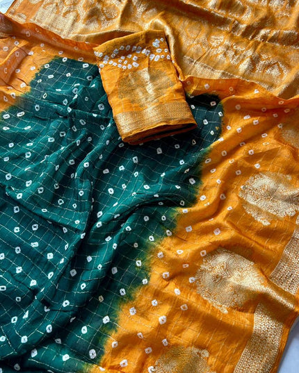 BANDHINI KHADI GEORGETTE SAREE