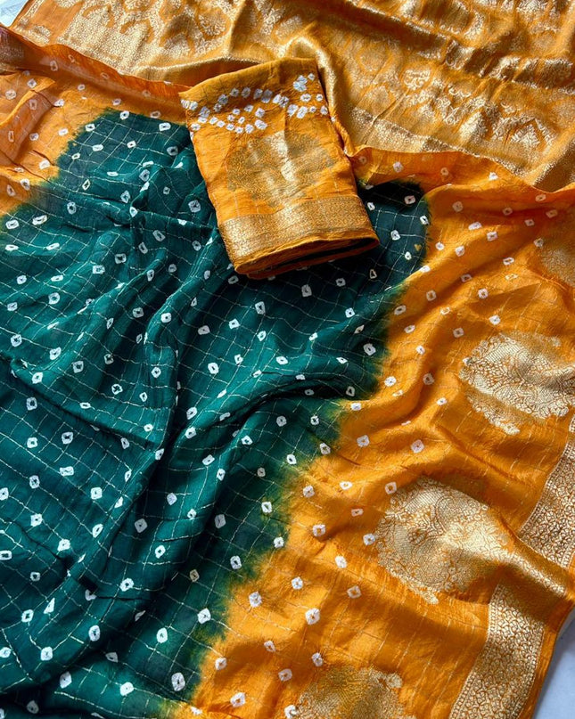 BANDHINI KHADI GEORGETTE SAREE