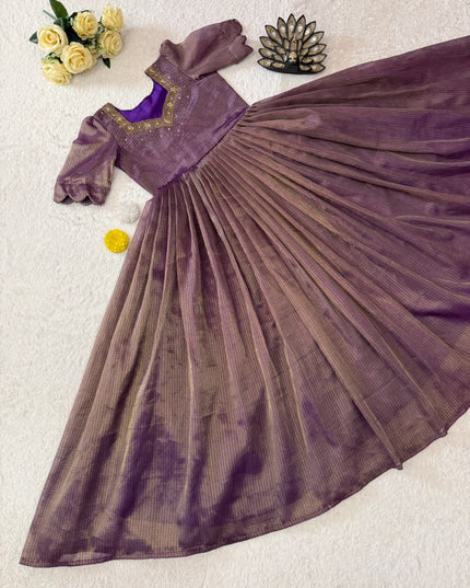 Tissue Kota Maggam Gown