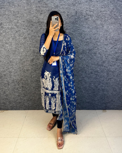 kalamkari top with dupatta