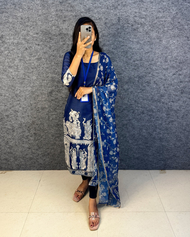 kalamkari top with dupatta