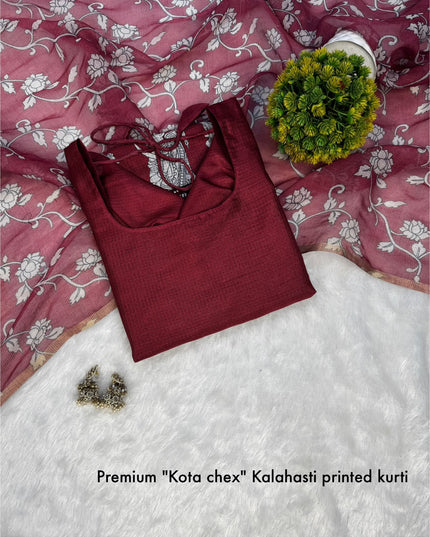 kalamkari top with dupatta