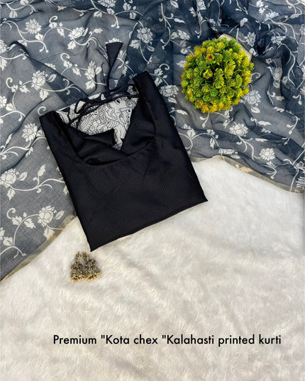 kalamkari top with dupatta