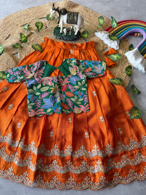 Kids Tissue Lehenga