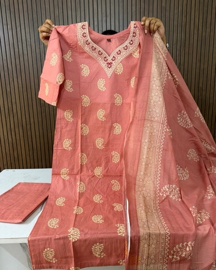 Dhabu cotton 3 piece sets