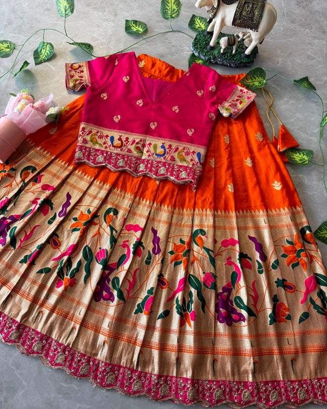 Kids Paithani Lehenga Collection