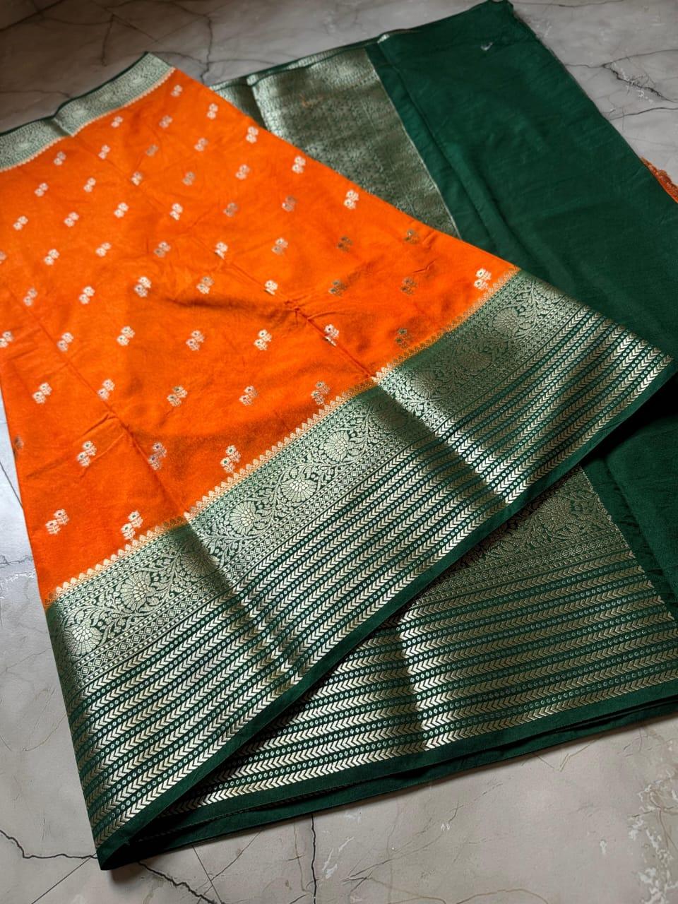Banarasi Semi Georgette Dyed Sarees