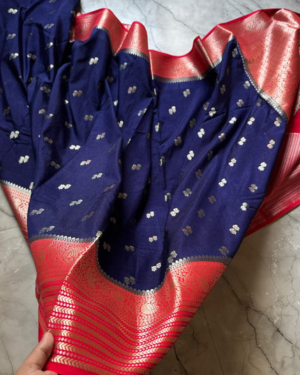 BANARASI SEMI GEORGETTE  DYED SAREES