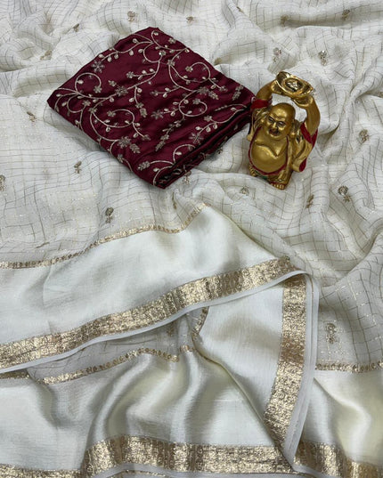 Milky saree