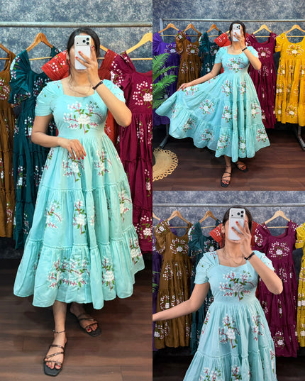 Premium Embroidery Midi gown