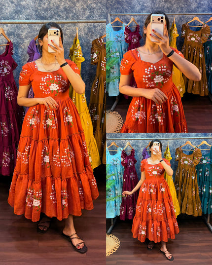 Premium Embroidery Midi gown