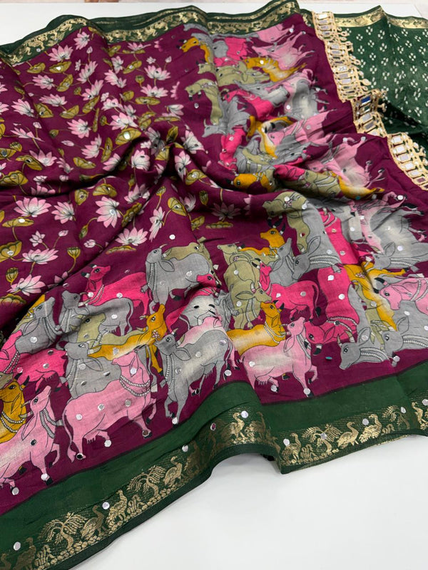 Pichwai Mirror Sarees