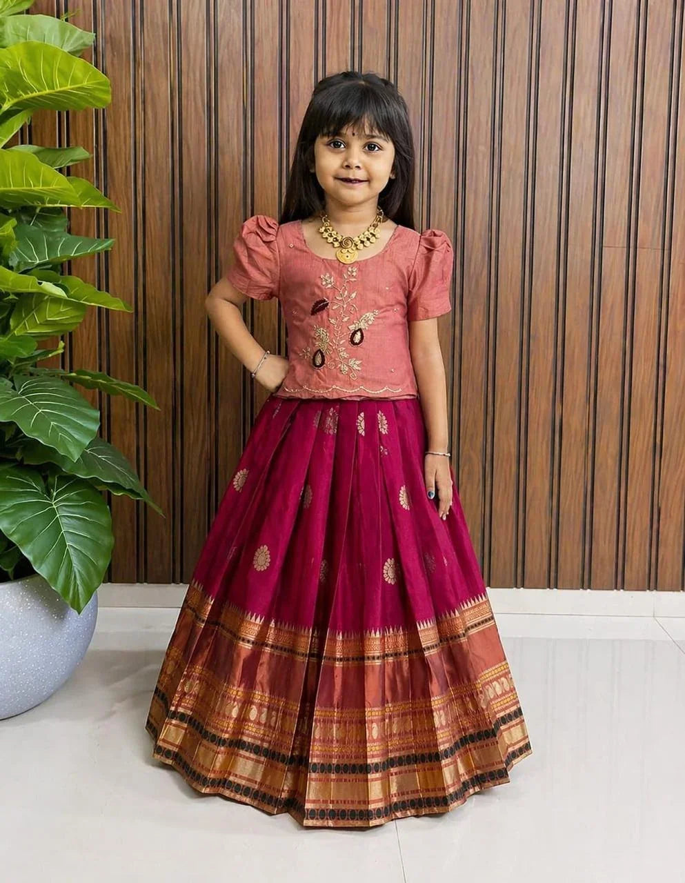 Harini Zari Weaving Kids Lehenga