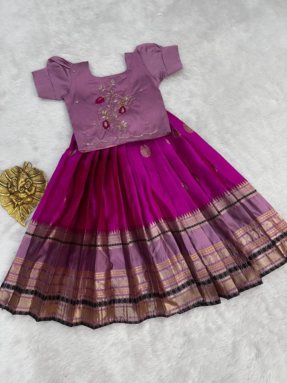 Harini Zari Weaving Kids Lehenga
