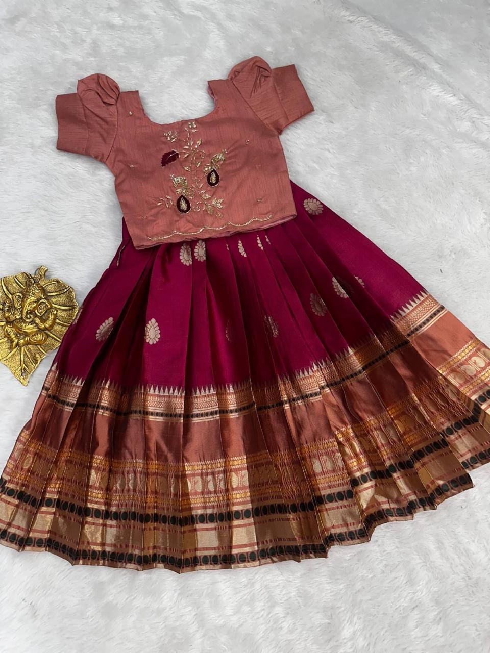 Harini Zari Weaving Kids Lehenga