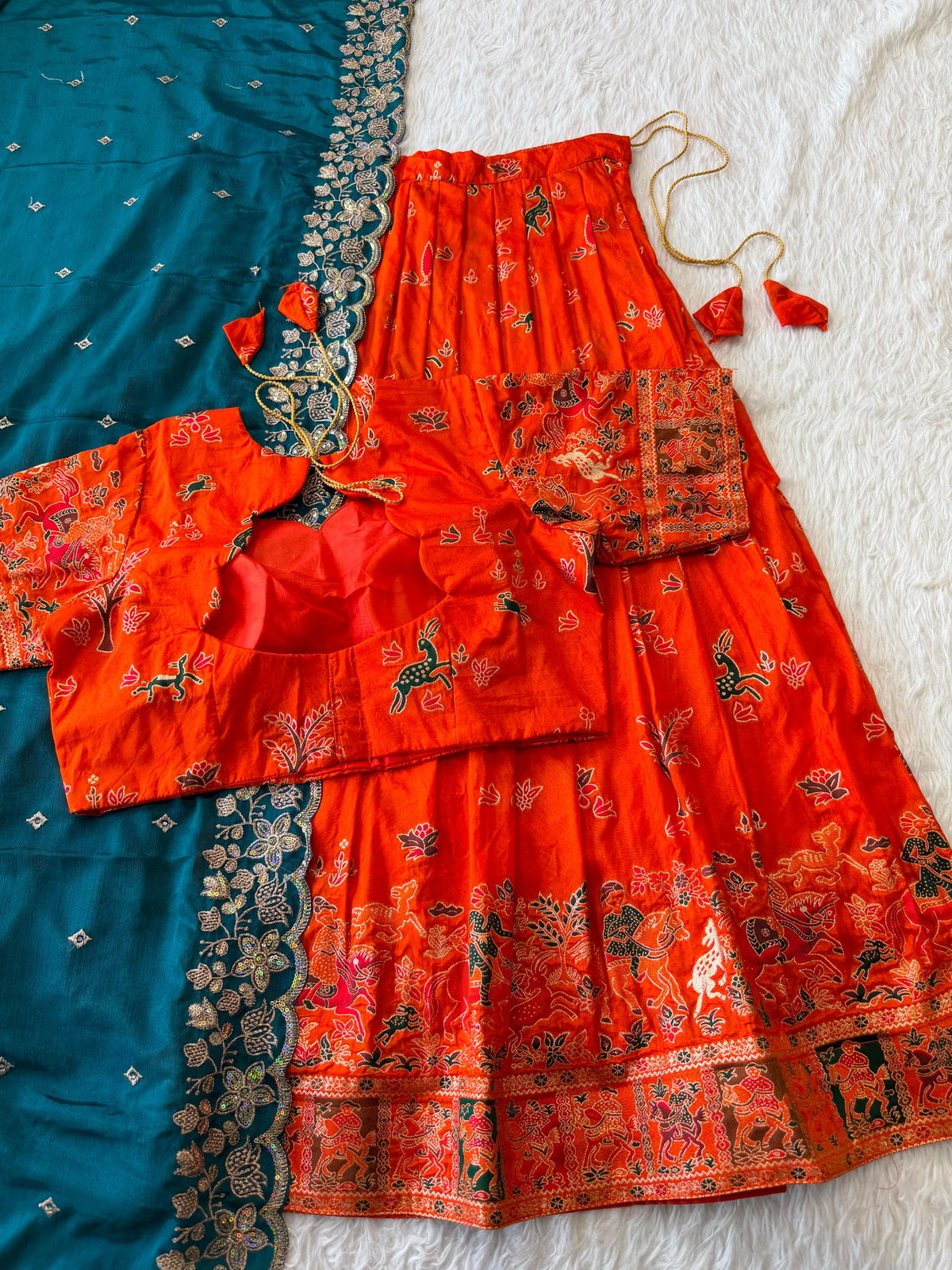 Meena Weaving Lehenga