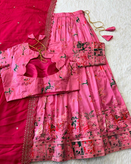 meena weaving lehenga