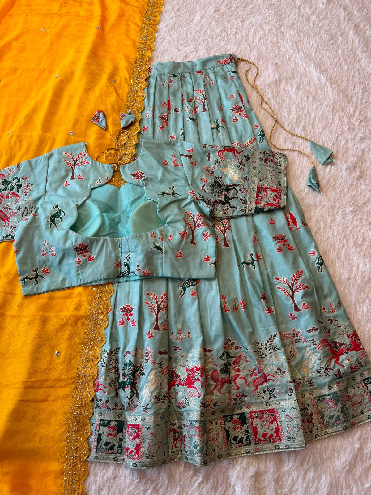 Meena Weaving Lehenga